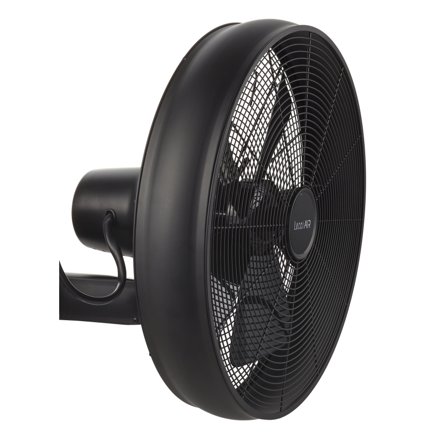 Lucci air 213124 - Väggfläkt BREEZE 55W/230V svart + fjärrkontroll