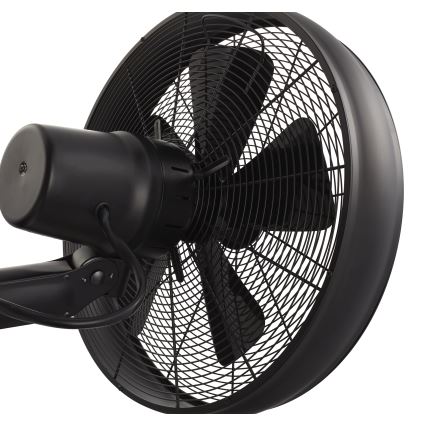 Lucci air 213124 - Väggfläkt BREEZE 55W/230V svart + fjärrkontroll
