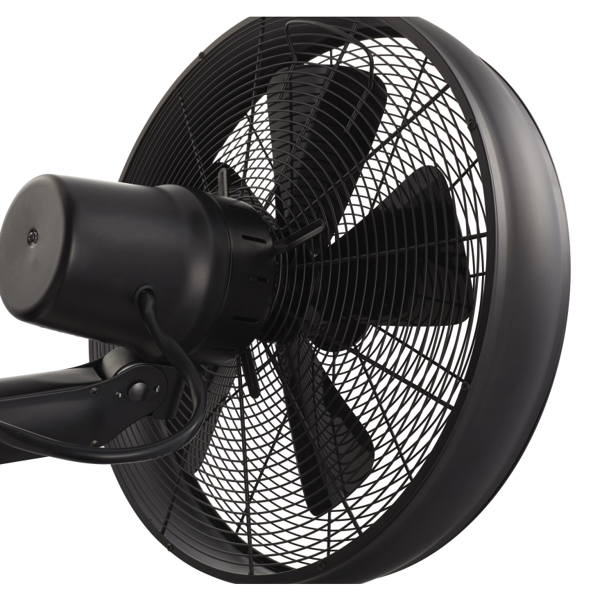 Lucci air 213124 - Väggfläkt BREEZE 55W/230V svart + fjärrkontroll
