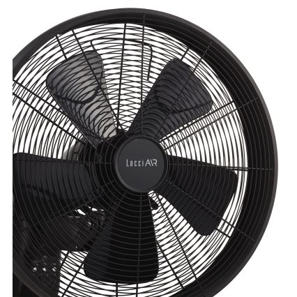 Lucci air 213124 - Väggfläkt BREEZE 55W/230V svart + fjärrkontroll