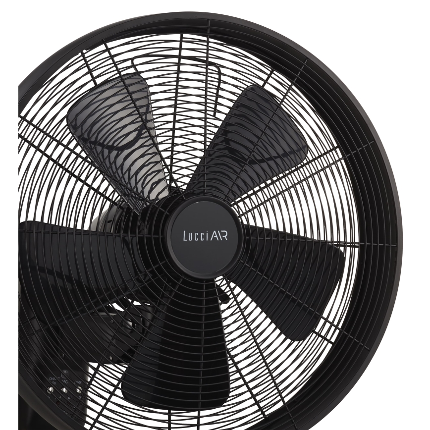 Lucci air 213124 - Väggfläkt BREEZE 55W/230V svart + fjärrkontroll