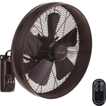Lucci air 213125 - Väggfläkt BREEZE 55W/230V svart/brun + fjärrkontroll