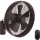 Lucci air 213125 - Väggfläkt BREEZE 55W/230V svart/brun + fjärrkontroll