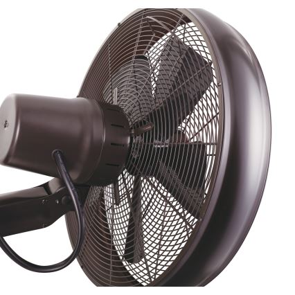 Lucci air 213125 - Väggfläkt BREEZE 55W/230V svart/brun + fjärrkontroll