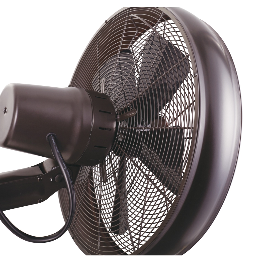 Lucci air 213125 - Väggfläkt BREEZE 55W/230V svart/brun + fjärrkontroll