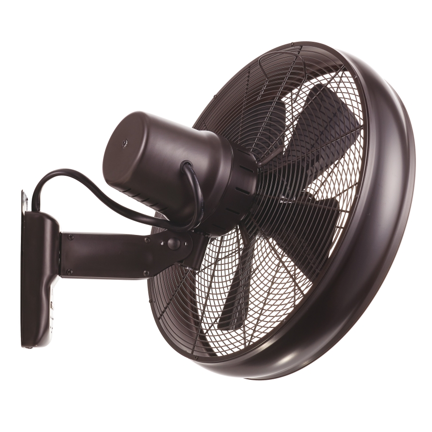 Lucci air 213125 - Väggfläkt BREEZE 55W/230V svart/brun + fjärrkontroll