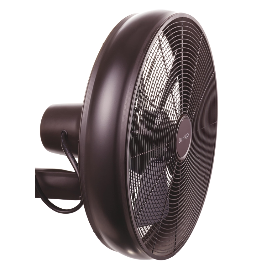 Lucci air 213125 - Väggfläkt BREEZE 55W/230V svart/brun + fjärrkontroll