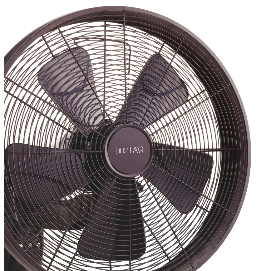 Lucci air 213125 - Väggfläkt BREEZE 55W/230V svart/brun + fjärrkontroll