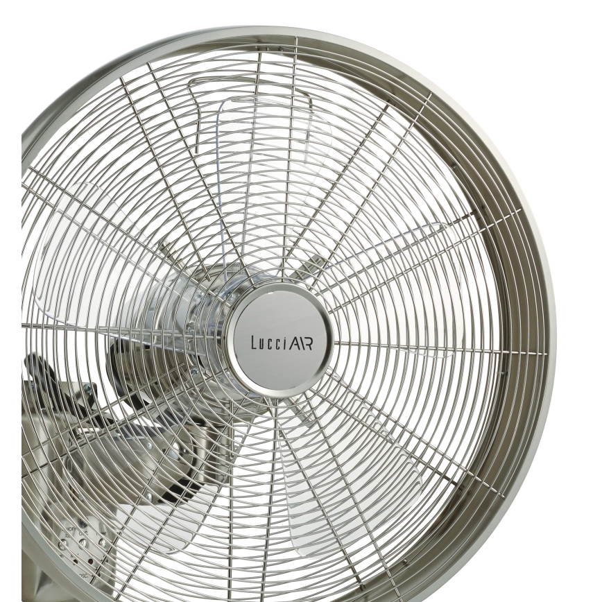Lucci air 213126 - Väggfläkt BREEZE 55W/230V matt krom + fjärrkontroll