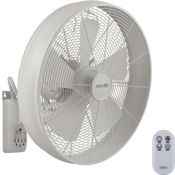 Lucci Air 213128EU - Väggfläkt BREEZE 55W/230V vit+ fjärrkontroll