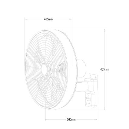 Lucci Air 213128EU - Väggfläkt BREEZE 55W/230V vit+ fjärrkontroll