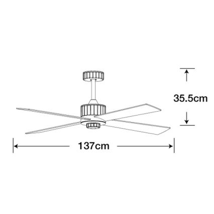 Lucci air 213170 - LED-takfläkt NEWPORT svart + fjärrkontroll