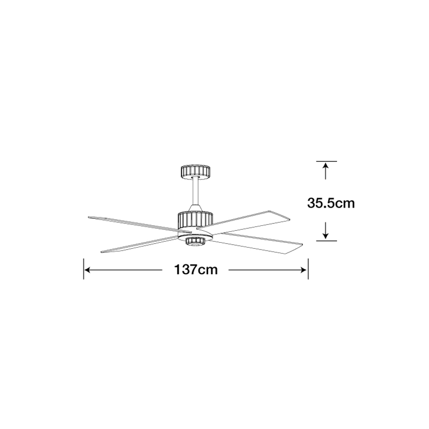 Lucci air 213170 - LED-takfläkt NEWPORT svart + fjärrkontroll