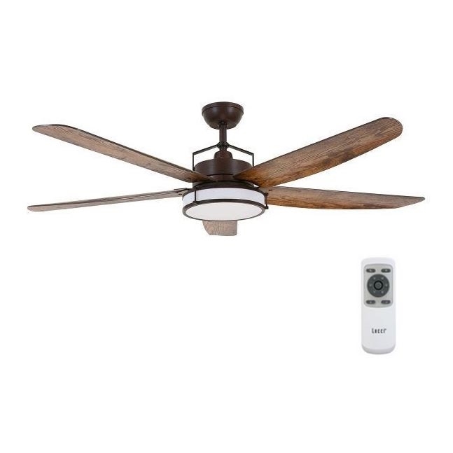 Lucci air 213175 - LED Dimbar takfläkt LOUISVILLE 1xGX53/18W/230V brun + fjärrkontroll