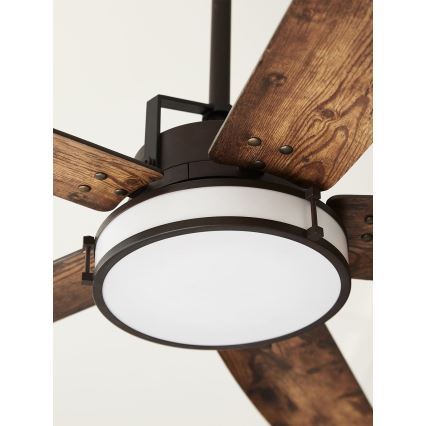 Lucci air 213175 - LED Dimbar takfläkt LOUISVILLE 1xGX53/18W/230V brun + fjärrkontroll