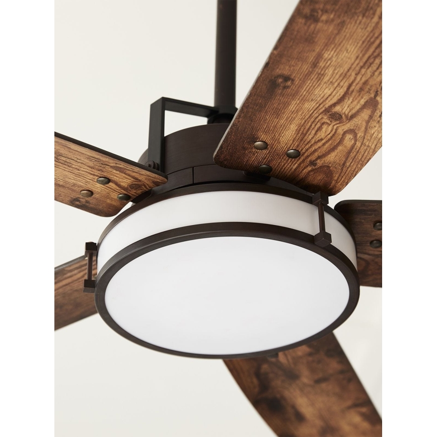 Lucci air 213175 - LED Dimbar takfläkt LOUISVILLE 1xGX53/18W/230V brun + fjärrkontroll