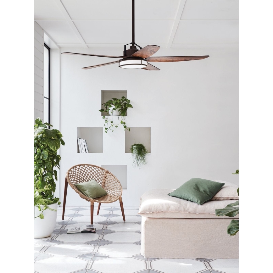 Lucci air 213175 - LED Dimbar takfläkt LOUISVILLE 1xGX53/18W/230V brun + fjärrkontroll
