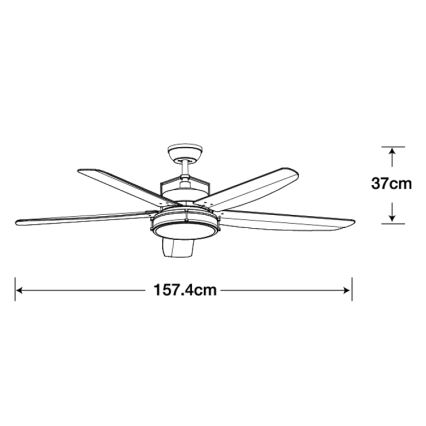 Lucci air 213176-LED Dimbar takfläkt LOUISVILLE 1xGX53/18W/230V trä/vit + fjärrkontroll