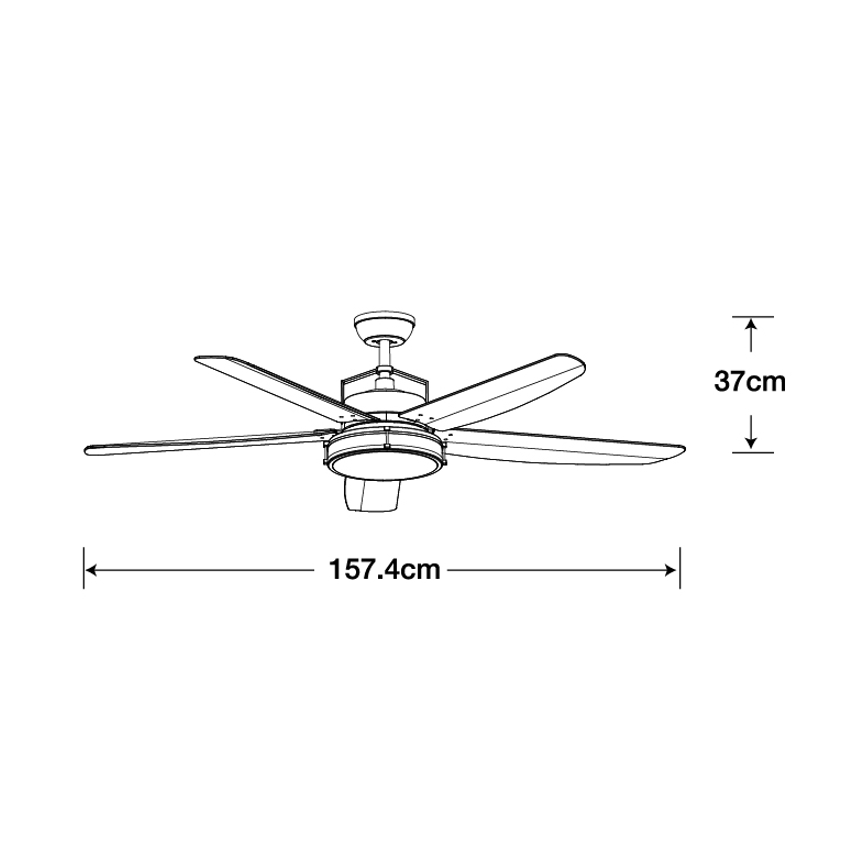Lucci air 213176-LED Dimbar takfläkt LOUISVILLE 1xGX53/18W/230V trä/vit + fjärrkontroll