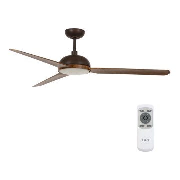 Lucci air 213300 - LED Dimbar takfläkt UNIONE 1xGX53/12W/230V brun + fjärrkontroll