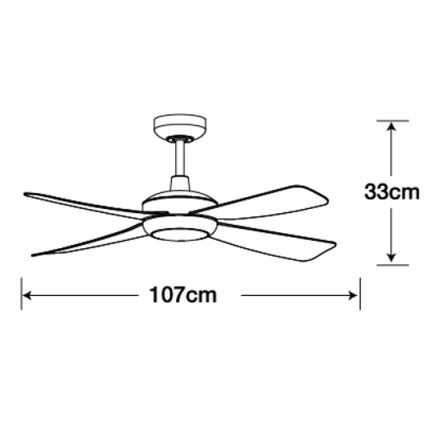 Lucci air 213302 - LED Dimbar takfläkt SLIPSTREAM 1xGX53/12W/230V vit+ fjärrkontroll
