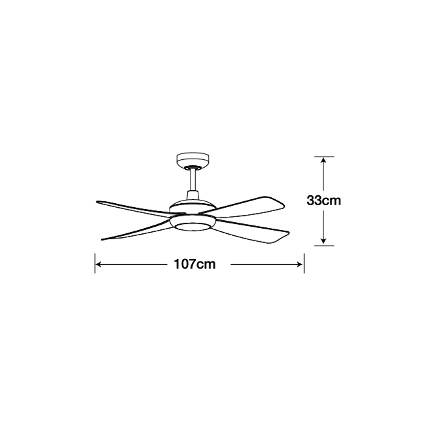 Lucci air 213302 - LED Dimbar takfläkt SLIPSTREAM 1xGX53/12W/230V vit+ fjärrkontroll
