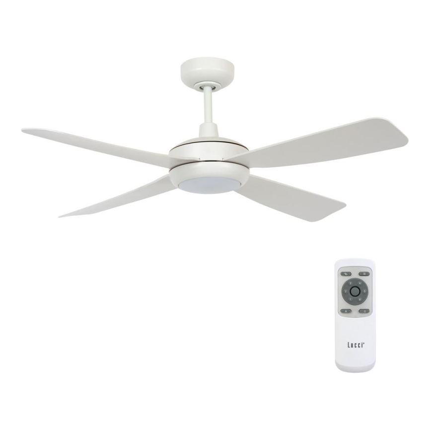 Lucci air 213302 - LED Dimbar takfläkt SLIPSTREAM 1xGX53/12W/230V vit+ fjärrkontroll