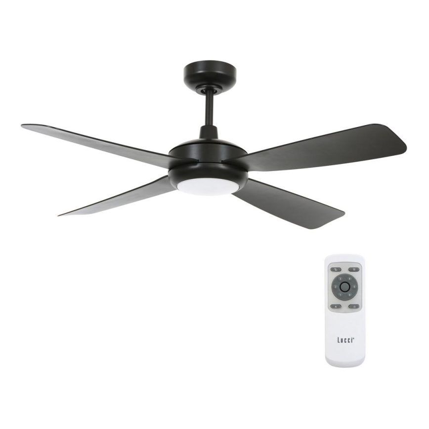 Lucci air 213303 - LED Dimbar takfläkt SLIPSTREAM 1xGX53/12W/230V svart+ fjärrkontroll