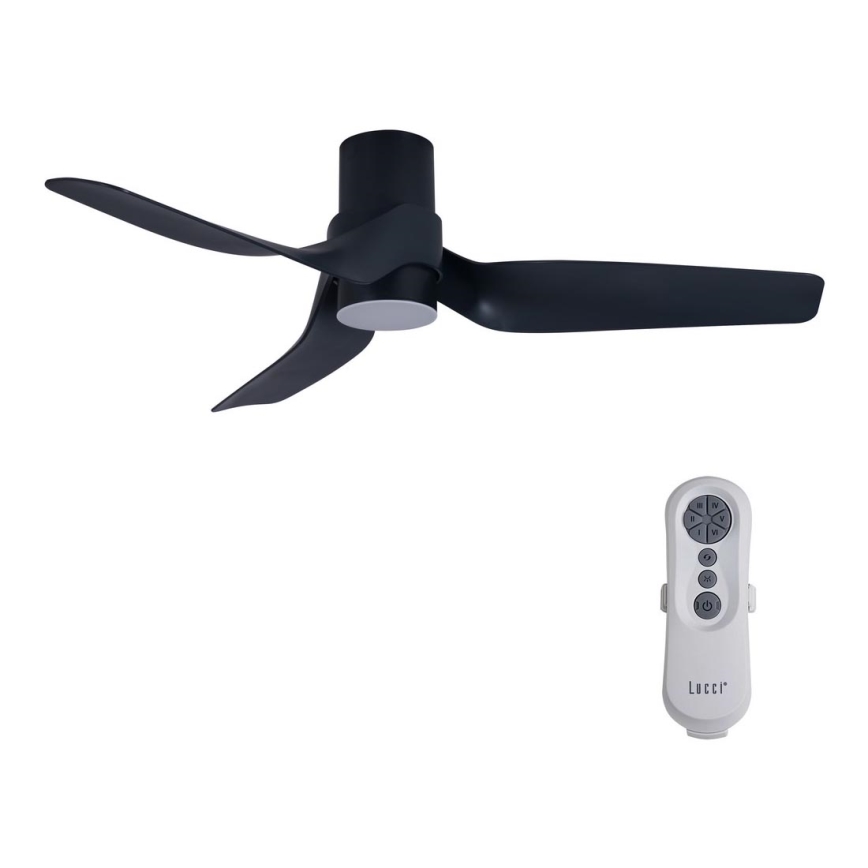 Lucci air 213354 - LED Dimbar fläkt NAUTICA 1xGX53/12W/230V svart+ fjärrkontroll