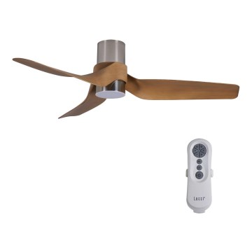 Lucci air 213355-LED Dimbar takfläkt NAUTICA 1xGX53/12W/230V brun/skinande krom + fjärrkontroll
