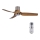 Lucci air 213355-LED Dimbar takfläkt NAUTICA 1xGX53/12W/230V brun/skinande krom + fjärrkontroll