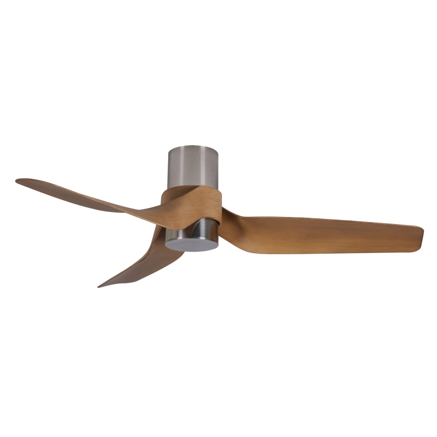 Lucci air 213355-LED Dimbar takfläkt NAUTICA 1xGX53/12W/230V brun/skinande krom + fjärrkontroll