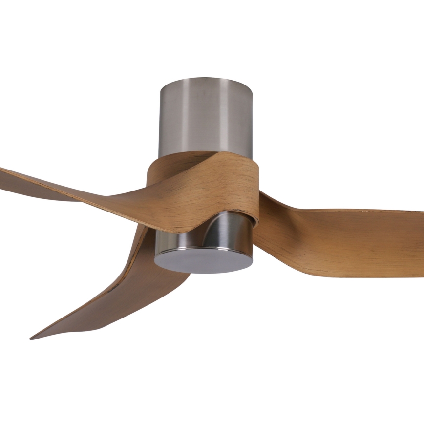 Lucci air 213355-LED Dimbar takfläkt NAUTICA 1xGX53/12W/230V brun/skinande krom + fjärrkontroll
