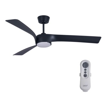 Lucci air 213358 - LED Dimbar takfläkt LINE 1xGX53/12W/230V svart+ fjärrkontroll