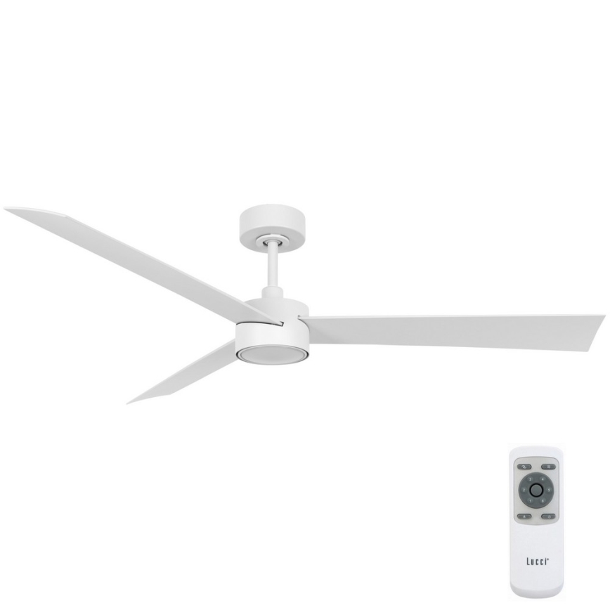 Lucci air 21610349- LED Dimbar takfläkt CLIMATE 1xGX53/12W/230V vit + fjärrkontroll