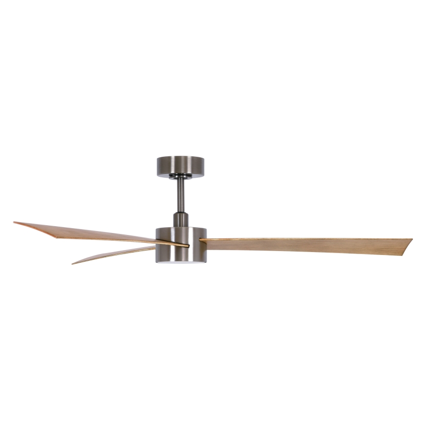 Lucci air 21610449 - LED Dimbar takfläkt CLIMATE 1xGX53/12W/230V brun/skinande krom + fjärrkontroll