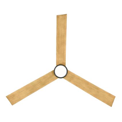 Lucci air 21610449 - LED Dimbar takfläkt CLIMATE 1xGX53/12W/230V brun/skinande krom + fjärrkontroll