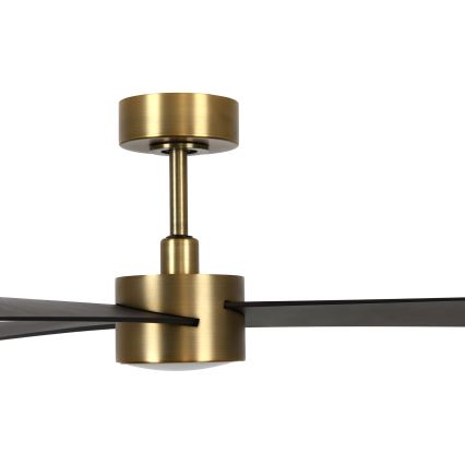 Lucci air 21610549- LED Dimbar takfläkt CLIMATE 1xGX53/12W/230V wenge/guld + fjärrkontroll