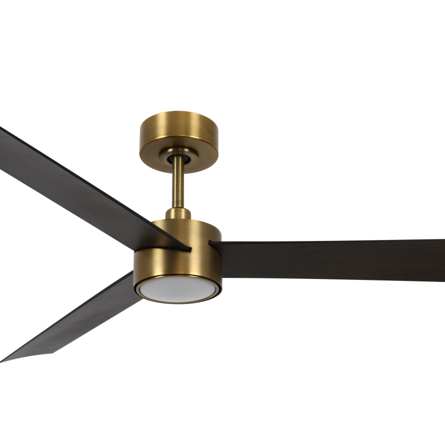 Lucci air 21610549- LED Dimbar takfläkt CLIMATE 1xGX53/12W/230V wenge/guld + fjärrkontroll