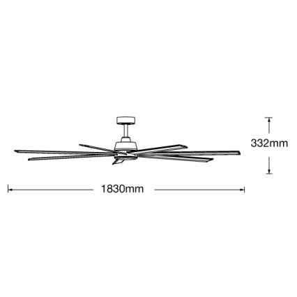 Lucci air 21610849 - Ljusreglerad ceiling fan ATLANTA 1xGX53/12W/230V white+ + fjärrkontroll