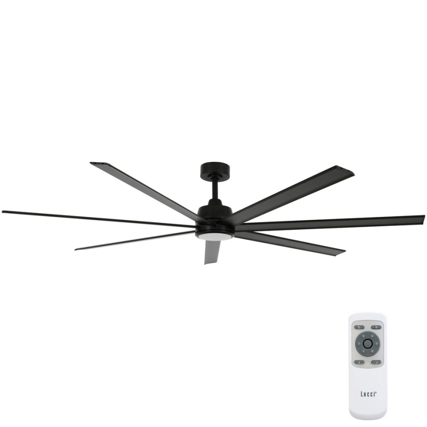 Lucci air 21610949 - Takfläkt ATLANTA 1xGX53/12W/230V svart + fjärrkontroll