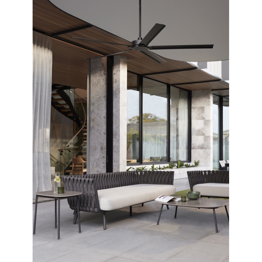 Lucci air 21616149 - Takfläkt MONZA IP55 svart + fjärrkontroll