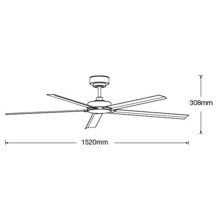 Lucci air 21616149 - Takfläkt MONZA IP55 svart + fjärrkontroll