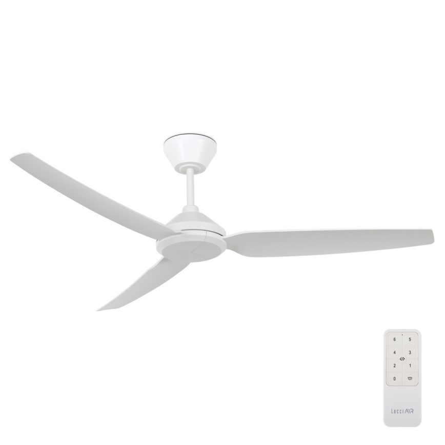 Lucci air 21616249 - Takfläkt POLIS IP55 vit + fjärrkontroll