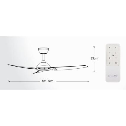 Lucci air 21616349 - Takfläkt POLIS IP55 svart + fjärrkontroll