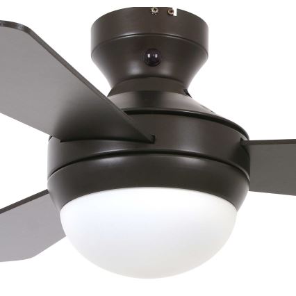 Lucci Air 512311 - Takfläkt AIRLIE HUGGER 2xE27/15W/230V trä/brun + fjärrkontroll