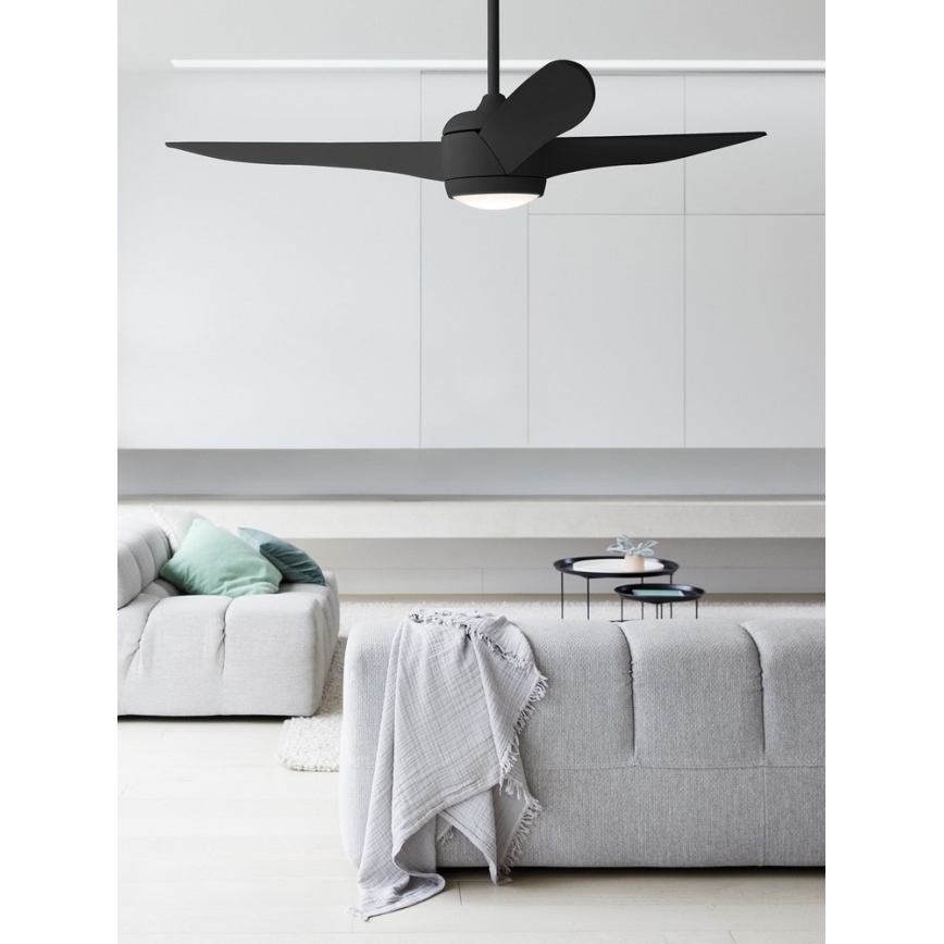 Lucci air 512910 - LED takfläkt AIRFUSION NORDIC LED/20W/230V svart + fjärrkontroll
