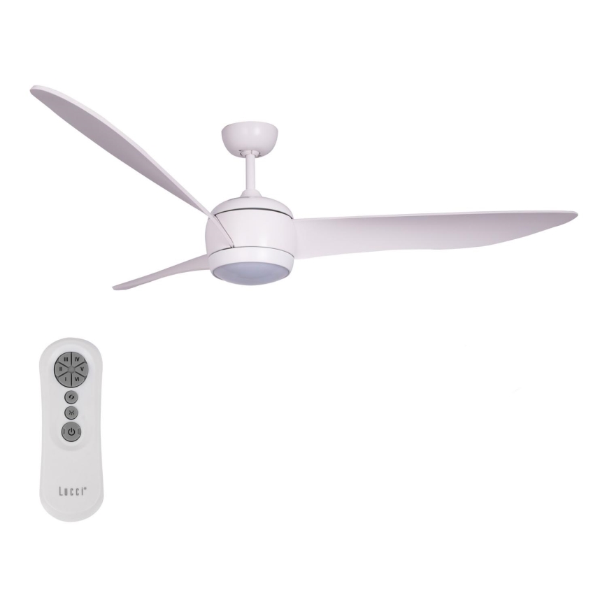 Lucci air 512911 - LED takfläkt AIRFUSION NORDIC LED/20W/230V trä/vit + fjärrkontroll