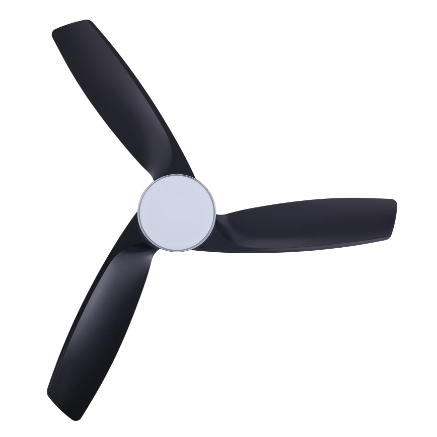 Lucci air 513072 - LED Dimbar takfläkt BRONX LED/18W/230V 3000/4000/6000K svart/skinande krom + fjärrkontroll