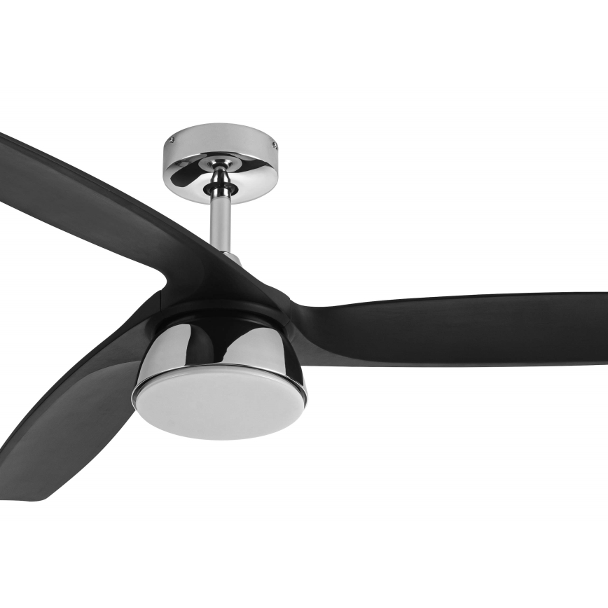 Lucci air 513072 - LED Dimbar takfläkt BRONX LED/18W/230V 3000/4000/6000K svart/skinande krom + fjärrkontroll